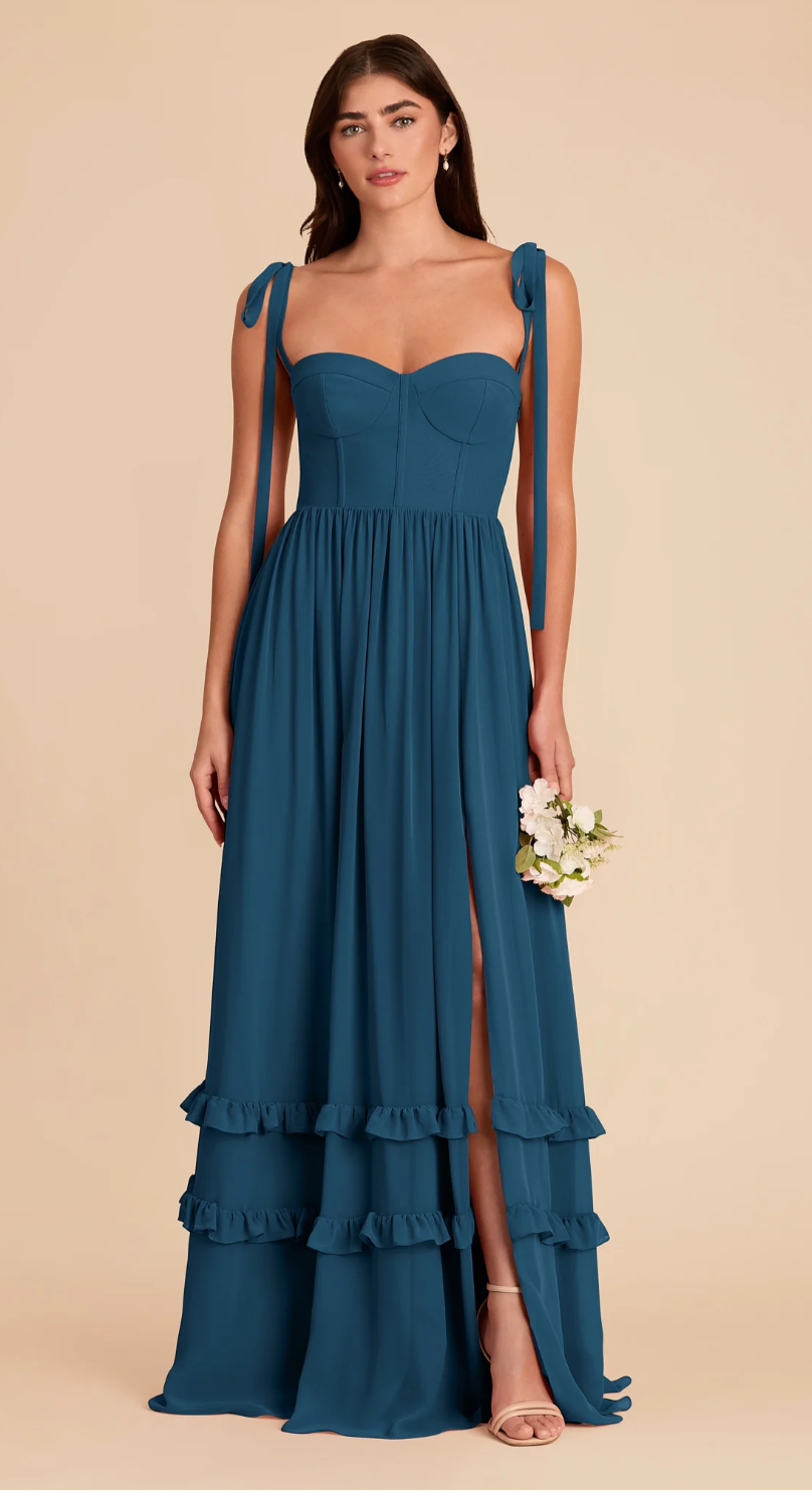 Flowy maxi in ocean blue